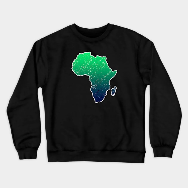 World Map Africa Continent Afrique Vintage Crewneck Sweatshirt by GBDesigner